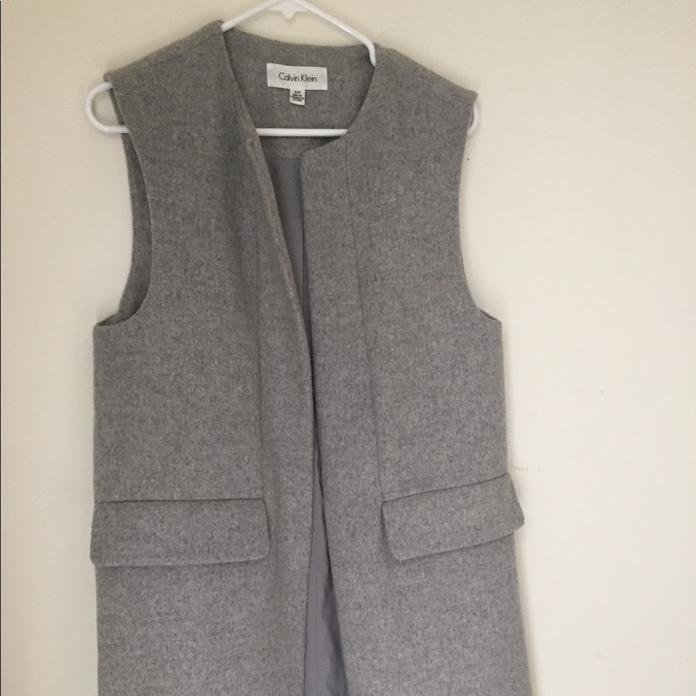 Calvin Klein Grey Wool Vest